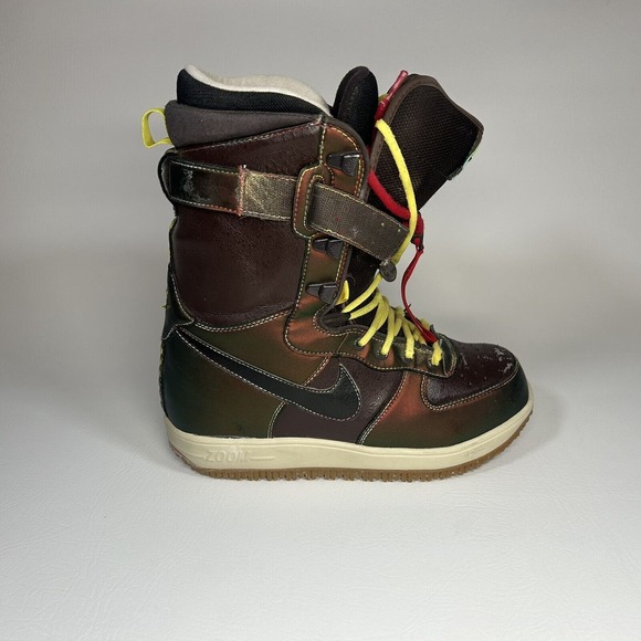 Nike Zoom Force 1 Size 7 Large Snowboard Boots, ZF-1, Iridescent Brown Accents - Picture 1 of 10